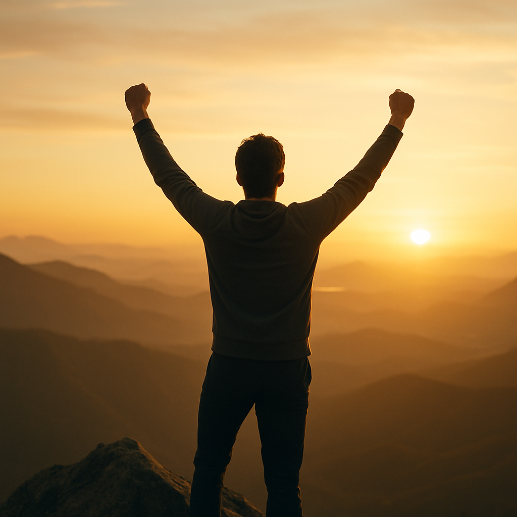 Person climbing a mountain symbolizing unlocking potential